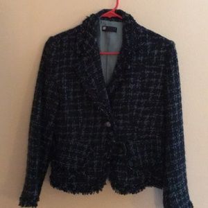Blackblue tweed blazer/